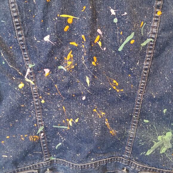 Calvin Klein Denim Vest Painted Comfortable Sleeveless Breathable Women's Size S - Picture 10 of 15